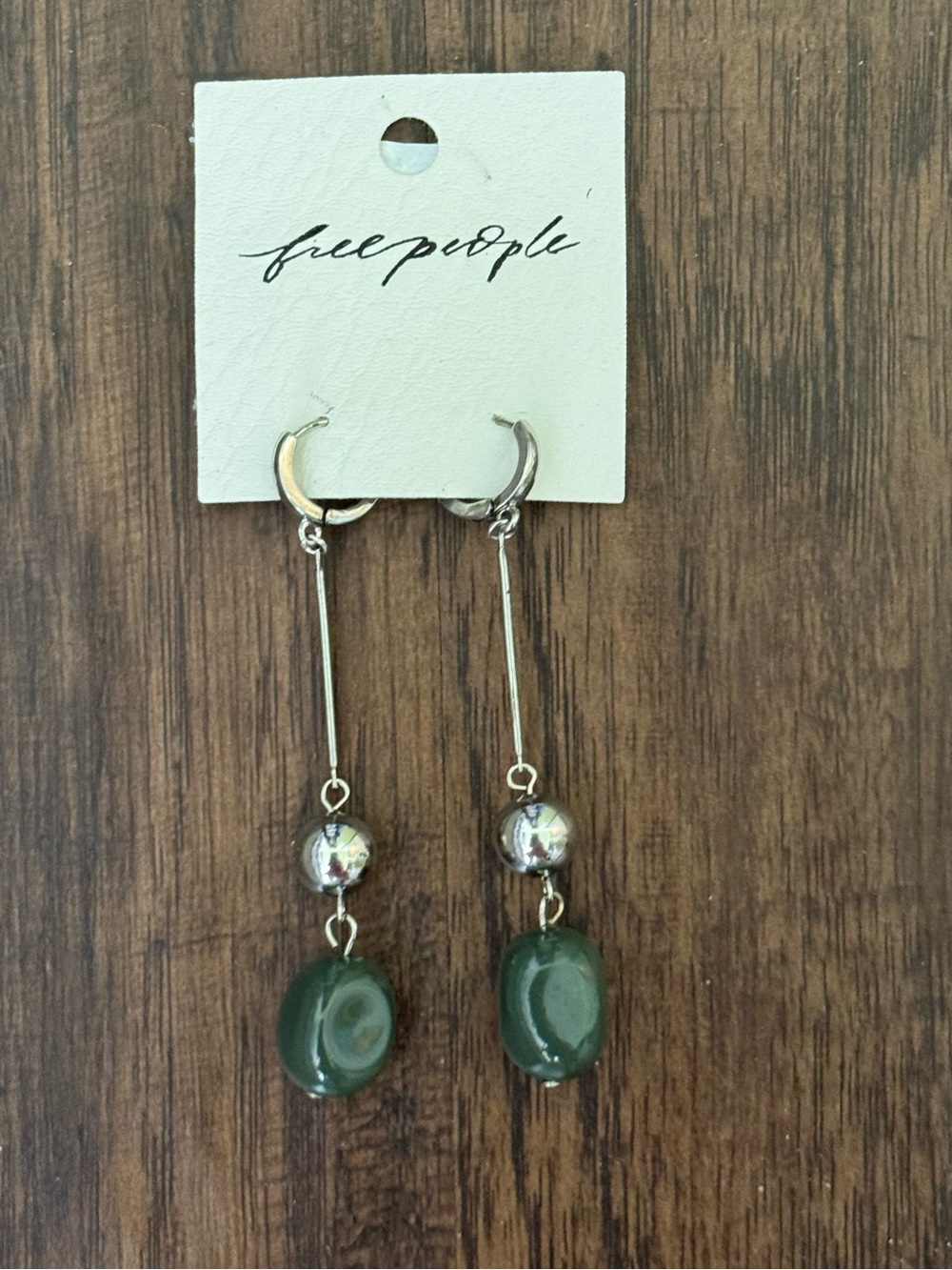 Free People check mate semiprecious stone Drop Earring